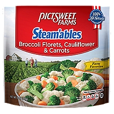 Pictsweet Farms® Steam'ables® Broccoli Florets, Cauliflower & Carrots, Farm Favorites, Frozen Vegetables, 10 oz