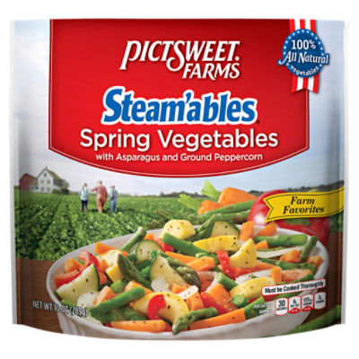 Pictsweet Farms® Steam'ables® Spring Vegetables, Farm Favorites, Frozen Vegetables, 10 oz