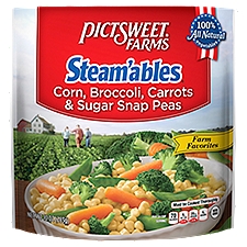 Pictsweet Farms Steam'ables Corn, Broccoli, Carrots & Sugar Snap Peas, 12 Ounce