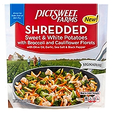 Pictsweet Farms Sweet & White Potatoes, Signature Shredded, 10 Ounce