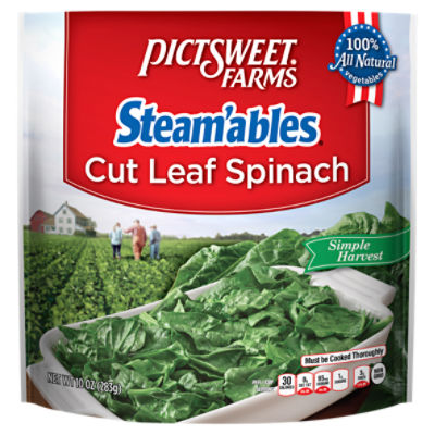Pictsweet Farms® Steam\'ables® Cut Leaf Spinach, Simple Harvest, 10 oz