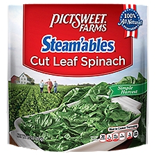 Pictsweet Farms® Steam'ables® Cut Leaf Spinach, Simple Harvest, 10 oz