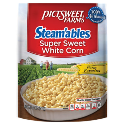 Pictsweet Farms Steam'ables Super Sweet White Corn, 10 oz