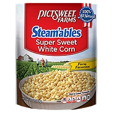 Pictsweet Farms Steam'ables White Corn, Super Sweet, 10 Ounce