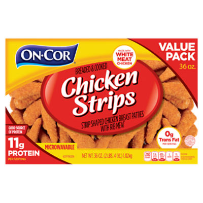 On-Cor Breaded & Cooked Chicken Strips Value Pack, 36 oz, 36 Ounce