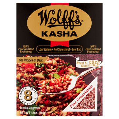 Wolff's Fine Granulation 100% Pure Roasted Buckwheat Kasha, 13 oz