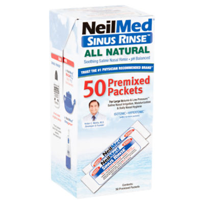  NeilMed Sinus Rinse 100 Salt Premixed Packets for Allergies &  Sinus (Pack of 2) : Health & Household