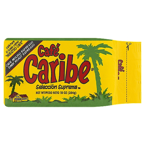 Café Caribe is a dark roasted, espresso coffee specifically blended for the Latin taste. Make ''our coffee'', your coffee! Brew Café Caribe according to your favorite methods. Use 1 tablespoon of coffee for each demitasse cup of water.