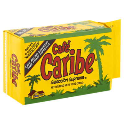 Café Caribe Dark Roast Espresso Coffee, 10 oz