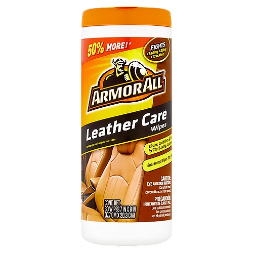 Armor All Leather Care Wipes, 30 count