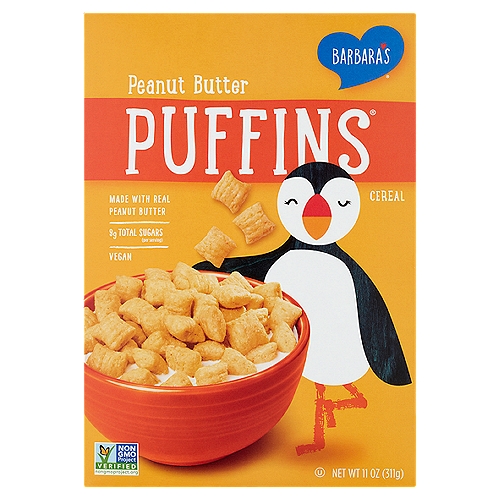 Barbara's Puffins Peanut Butter Cereal, 11 oz