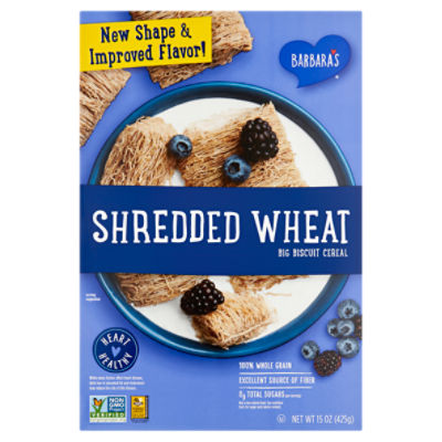 Barbara's Shredded Wheat Big Biscuit Cereal, 15 oz