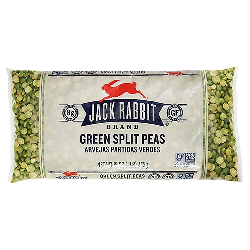 Jack Rabbit Green Split Peas, 16 oz