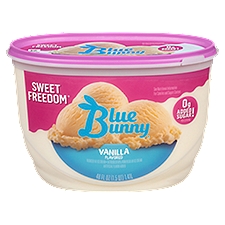 Blue Bunny Sweet Freedom Vanilla Flavored, Ice Cream, 48 Fluid ounce