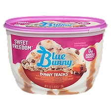 Blue Bunny Bunny Tracks Sweet Freedom Reduced Fat, Ice Cream, 46 Fluid ounce