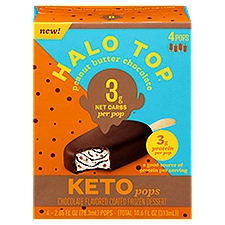 Halo Top Peanut Butter Chocolate Keto, Pops, 10.6 Fluid ounce