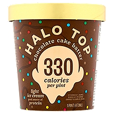 Halo Top Creamery Chocolate Cake Batter Light Ice Cream, 1 pint