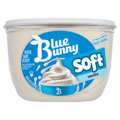 Blue Bunny Vanilla Soft Frozen Dairy Dessert, 46 fl oz