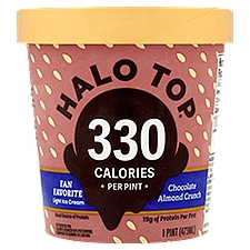 Halo Top Chocolate Almond Crunch Light Ice Cream, 1 pint