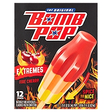 Bomb Pop The Original Extremes Fire Cherry Pops, 1.75 fl oz, 12 count, 21 Fluid ounce