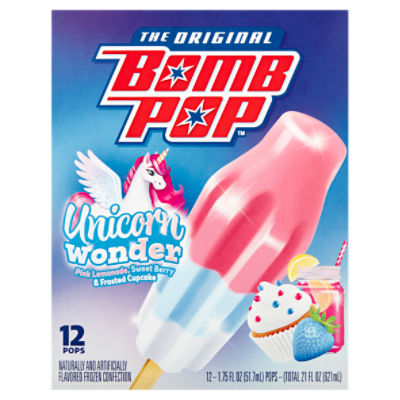 Bomb Pop The Original Unicorn Wonder Pops, 1.75 fl oz, 12 count, 21 Fluid ounce