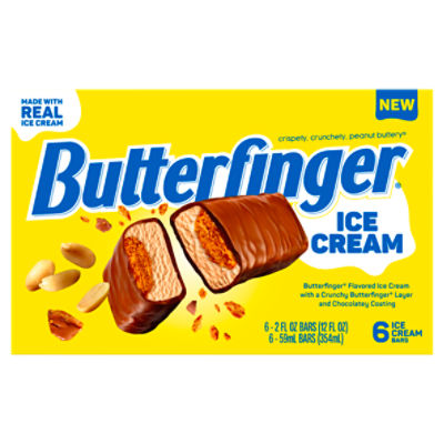 Butterfinger Ice Cream Bars, 12 fl oz, 6 count