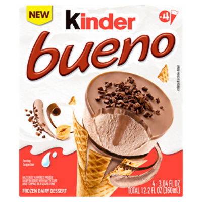 Kinder Bueno Frozen Dairy Dessert, 3.04 fl oz, 4 count, 12.2 Fluid ounce