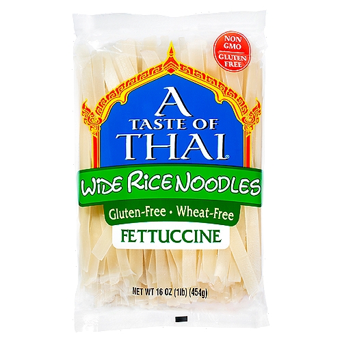 A Taste of Thai Fettuccine Wide Rice Noodles, 16 oz