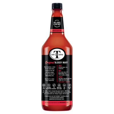 Mr & Mrs T Original Bloody Mary Mix, 1 L bottle - The Fresh Grocer