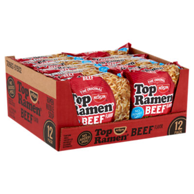 Top Ramen® Beef Flavor Ramen Noodle Soup, 6 ct / 3 oz - Foods Co.