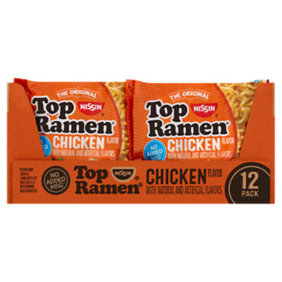 Nissin The Original Top Ramen Chicken Flavor Ramen Noodle Soup, 3 oz, 12 count