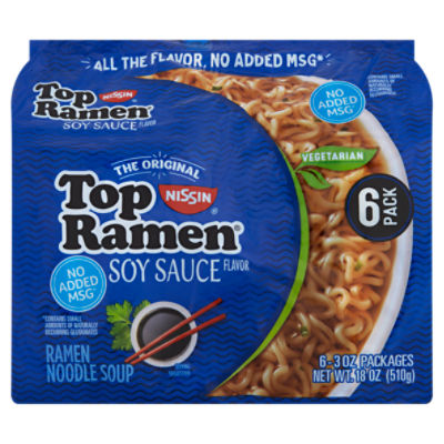 Nissin The Original Top Ramen Soy Sauce Flavor Ramen Noodle Soup, 3 oz