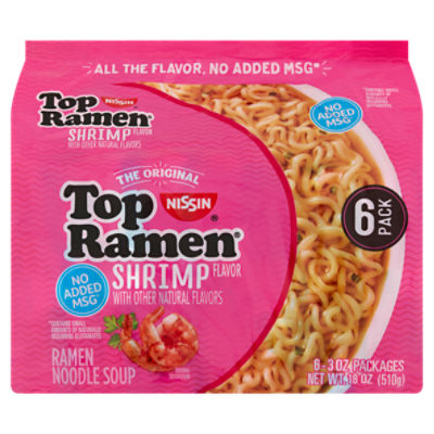 Nissin Top Ramen The Original Shrimp Flavor Ramen Noodle Soup, 18 oz, 18 Ounce