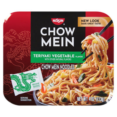 Nissin Chow Mein Teriyaki Vegetable Flavor Noodles, 4 oz, 4 Ounce