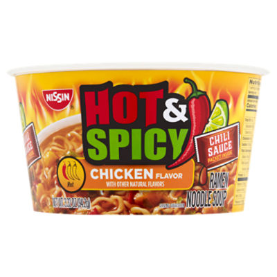 Nissin Foods Hot & Spicy Chicken Bowl Noodles 3.32oz