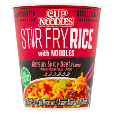 Nissin Cup Noodles Stir Fry Korean Spicy Beef Flavor Rice With Noodles