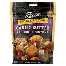 Reese Homestyle Large Cut Garlic Butter Premium Croutons, 5 oz