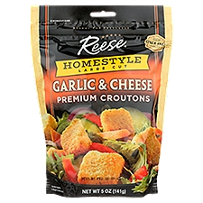 Reese Homestyle Large Cut Garlic & Cheese Premium Croutons, 5 oz