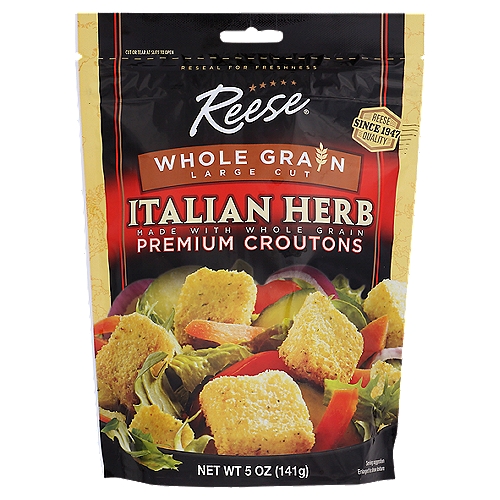 Reese Whole Grain Large Cut Italian Herb Premium Croutons, 5 oz