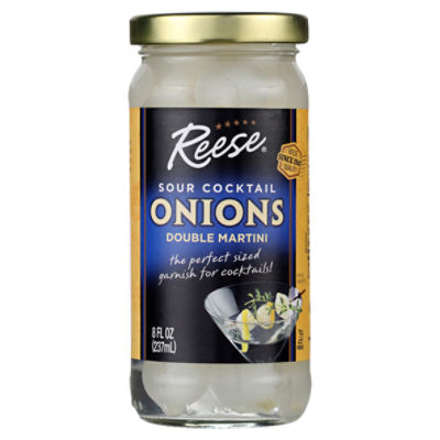 Reese Double Martini Sour Cocktail Onions, 8 fl oz