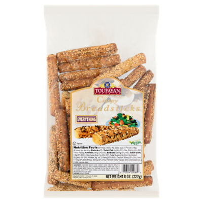 Toufayan Bakeries Everything Crispy Breadsticks, 8 oz