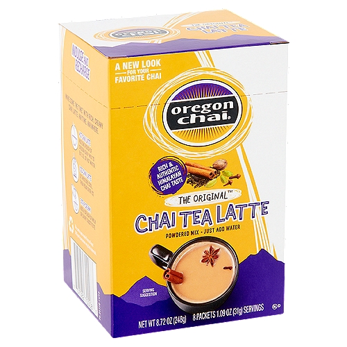 Oregon Chai The Original Chai Tea Latte Powdered Mix, 1.09 oz, 8 count
