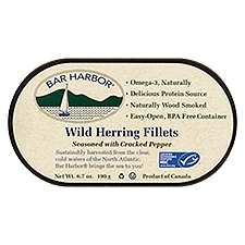 Bar Harbor Seasoned with Cracked Pepper, Wild Herring Fillets, 6.7 Ounce
