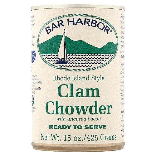 Bar Harbor Rhode Island Style Clam Chowder, 15 oz