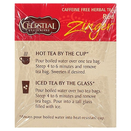 klæde sig ud færge overraskende Celestial Seasonings Red Zinger Herbal Tea Bags, 20 count, 1.7 oz