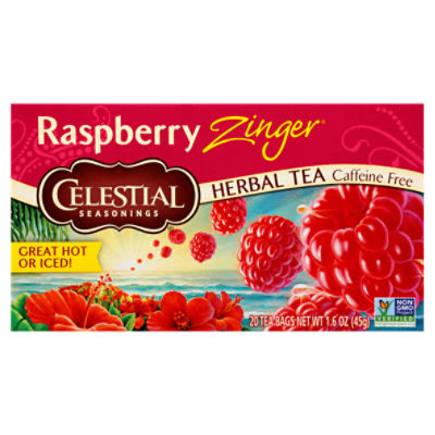 Celestial Seasonings Raspberry Zinger Herbal Tea Bags, 20 count, 1.6 oz