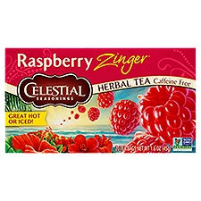 Celestial Seasonings Raspberry Zinger Herbal, Tea Bags, 20 Each