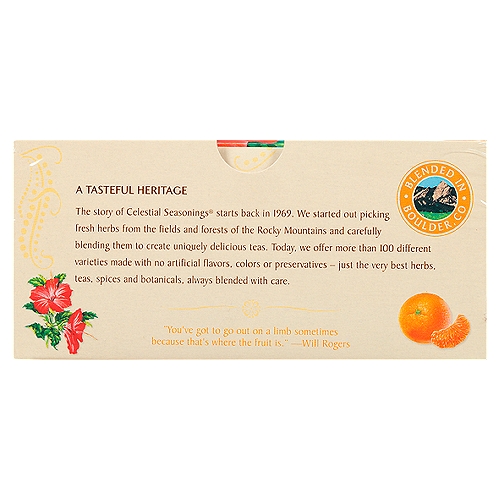 Celestial Seasonings Tangerine Orange Zinger Herbal Tea Bags, 20 count, 1.7  oz