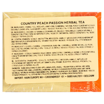 Celestial Country Peach Passion Herbal Tea 20 bags each ~ Lot of 2