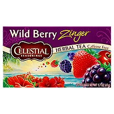 Celestial Seasonings Wild Berry Zinger Herbal Tea Bags, 20 count, 1.7 oz, 20 Each